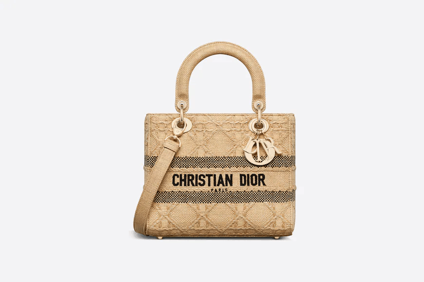 2023Cruise★カナージュ ラフィア LADY D-LITE ミディアムバッグ